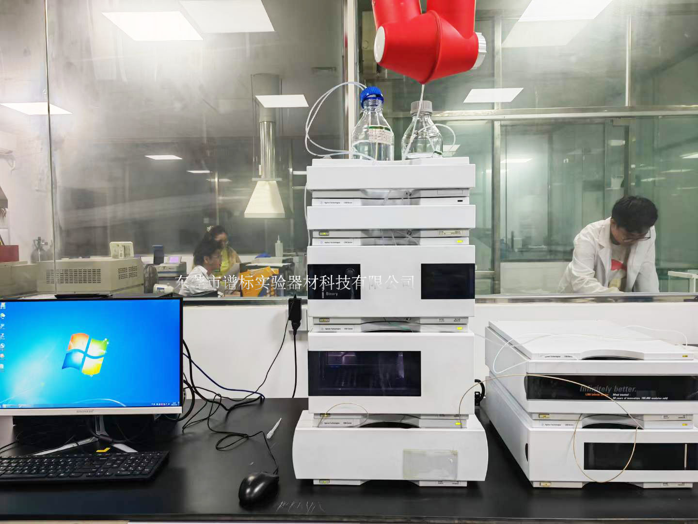 安捷倫液相色譜儀，型號(hào)：1200+DAD+FLD 調(diào)試、培訓(xùn)完畢